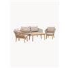 Venture Design Set lounge da giardino in legno di acacia Chania, set da 4 -