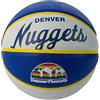 Wilson Mini Pallone da Basket NBA TEAM RETRO BSKT MINI, Utilizzo Outdoor, Gomma, Misura Mini, Bianco/Blu (Denver Nuggets)