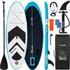 SereneLife SUP Gonfiabile per Bambini e Ragazzi 237 cm, Tavola Sup Larga 76 cm con Deck Antiscivolo, Stand Up Paddle Board Design Stabile, Include Pagaia Regolabile e Zaino, Capacità 90 kg