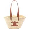 CELINE Borsa a tracolla CELINE Medium Triomphe Basket 192622CGG04LU pelle Rafia usata