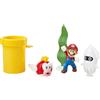 Jakks Pacific Set di 5 figure di Nintendo Super Mario Diorama subacqueo, 6,5 cm