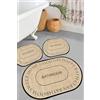 Foutastic Elegante set di tappetini da bagno (3 pezzi), 100% poliestere, 600 g/m², antiscivolo, antibatterico, lavabile in lavatrice, ideale per bagno e soggiorno