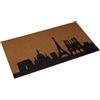 VERSA Zerbino Parigi, stile urbano moderno, 2 x 70 x 40 cm, poliestere, marrone e nero.