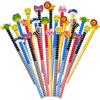NYGGTYK 24 matite con tappo per cancellare, matite per bambini, matite con gomma, gomme per animali, gomme per bambini, regali di addio per studenti, regali per feste scolastiche