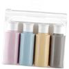 Mikinona Set di Bottiglie da Viaggio 4 Pezzi 50ml in Plastica | Dispenser a Pressione Coperchio a Conchiglia, Portatili e Anti Perdita, per Viaggio D'affari e Attività All'aperto