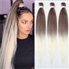 YDDM Capelli Per Treccine Africane Ombre/Sfumato Extension Treccine Texture Yaki Easy Install per Principianti 20 Pollici 3 Pezzi Capelli Leggeri e Naturali per Box Braids, Twist e Crochet