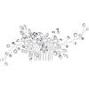 Clyhon Pettine per capelli da sposa in cristallo, accessorio per capelli da sposa e da sposa in argento con strass per donne e ragazze
