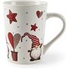 Excelsa Gnomo Christmas Tazza Mug, Ceramica Stoneware, 380 ml