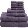 Madison Park Signature Altamente Assorbente, ad Asciugatura Rapida, qualità alberghiera e Spa per Bagno, Cotone, Viola, Multicolore