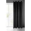 Eurofirany Pierre Tenda in Velluto con Occhielli - 1 Pz. Tenda Termica Isolante in Velluto, Opaca, Oscurante, per cameretta, Soggiorno, 140x250 cm, Nero
