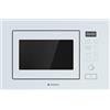 Aspes Microonde 20 litri Integrabile con Grill Vetro Bianco AMWI2800DGB. 800 W, griglia 1000 W, 8 programmi, modalità scongelamento, rivestimento interno, facile pulizia, timer 95 min.