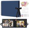 DazSpirit Album Fotografico A5, Scrapbook Fai da Te, 40 Pagine Nere | 20 Fogli Con 6 Pennarelli Metallici E 8 Adesivi Per Foto, Portafoto E Libro Dei Ricordi Per Matrimonio, Viaggio E Compleanno