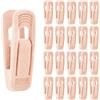 Feelorna 20 mollette da bucato in velluto, resistenti e antiscivolo, versatili, mollette per pantaloni, gonne e calze (20, rosa)