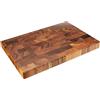 T&G Woodware - Tuscany - Tagliere rettangolare grande, con incavi per le dita, in legno di testa d'acacia - 45 x 30 x 40 cm