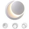 Chrasy Applique LED Orientabile Rotazione 350 Gradi Ferro Bianco 5W | Direzione della Luce Regolabile, Tonalità Calda 3000-3500 K, Corpo Compatto 14 x 7 cm, per Soggiorno Camera Bagno e Corridoio