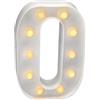 JANDEI - Lettere LED, Numeri Luminosi, Figura a Cuore, 22cm, con Luce Calda per Decorazione e Atmosfera, Luci Notturne Scrivania, Compleanni, Matrimoni, Vetrine. Funzionano con batterie AA (O)