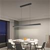 Mikeru Lampada a Sospensione a LED, 150cm Tavolo da Pranzo Moderno Lineare a LED con 10%-100% Dimmerabile 3000/4500/6000k 3 Colori Lampadario Moderno Cucina a Sospensione per Sala da Pranzo