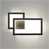 Klighten Applique da Parete Interno LED, 24W, 1960LM, Lampada da Parete Decorative Mordern, Luci da Parete per Camera da Letto, Soggiorno, Scala, 110-240V, Bianco Neutro 4000K, Nero