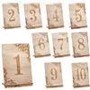 PH PandaHall 1-10 Numeri da Tavolo in Legno Decorazione Segni da Tavolo Rustici con Supporto Base Centrotavola per Ricevimento Riutilizzabili Carte Numeri da Tavolo per Tavolo da Tavolo per Feste