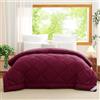WAVVE Piumino Letto Matrimoniale 4 Stagioni 220x240 - Piumone Autunnale Invernale 220 x 240 cm - Coperta Trapunta 240x220 di Microfibra Sintetico, Bordeaux