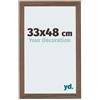 yd. Cornice 33x48 cm Noce Scuro - Cornice in MDF Mura | Your Decoration, Vetro acrilico antiriflesso, Montaggio a parete, Adatta per foto, poster o puzzle, Made in Holland