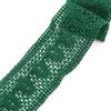 Blausky Nastro di pizzo all'uncinetto, 7,5 cm x 5 m, in pizzo, vintage, bordatura in filato di cotone, per cucito, per scrapbooking, confezione regalo, verde