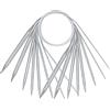 Fulushouxi 8 PezziFerri da Maglia Circolari, Ferri Circolari Acciaio Inossidabile, Ferri da Maglia da Calza Circolario per Lavorare a Maglias Progetto Di Tessitura2,0mm/3,0mm/4,0mm/5,0mm/5,5mm/6,0mm/8,0mm/10,0mm