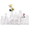 Tobengda Set di mini vasi, 10 piccoli vasi in vetro, decorazione vintage, diverse misure, per decorazione da tavolo, centrotavola, decorazioni per matrimon