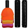 JGGDDU Appendiabiti da parete per cappelli, Appendiabiti per cappelli da baseball, Espositore per cappelli, Uso adesivo o perforato, 2 pezzi Contiene fino a 32 cappelli, Nero