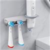 VECTEAU Portaspazzolino Elettrico a Parete, Portaspazzolino in Acciaio Inox per Bagno, Organizzatore Spazzolini Autoadesivo Senza Forare