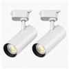 Bravsekai Fari binari LED bianchi set 2 pezzi, 20W dimmerabili, luce bianca neutra 4000K, adatti binari monofase tipo H. Fari soffitto per uso domestico e commerciale interno. Norma UE 230V