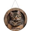 Generic Cartello di Benvenuto Tema Gatto 2D Giocoso Artistico