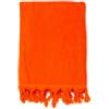 PARAMAISON Telo Mare Cotone 90x170 cm, con Frange, Asciugamani Spiaggia, Lettino| Arancione
