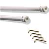 SoNiT home decor SONIT - Set 2 Bastoni Tende a Pressione da 40a 60 cm, Bastoni per Tende a Vetro Estensibili, Bacchette per Tendaggi Interni Senza Forare, Aste Regolabili in Alluminio per Finestre