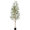 Keeplush Olivo Pianta Artificiale 210cm alta con Tronchi Natural, Piante Finte da Interno Grandi Ha 756 Foglie e 54 Frutti, Albero Artificiale Interni Per Soggiorno Ufficio Giardino Dec