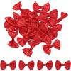 QUARKZMAN 80Pz Fiocchetti Rosso 3.8x2.5cm Fiocchi Nastro Raso per Creazioni Regalo Fiocco Piccoli per Decorazioni all'Ingrosso Mini Fiocchetti Natalizi