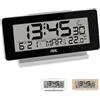 ADE Orologio digitale da tavolo | Sveglia da comodino | Calendario | Termometro | Illuminazione | radiocontrollata segnale orario DCF | Batteria inclusa | Cornice nero