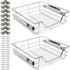 Ikodm Cestello Estraibile Cucina 4 x 50 cm, Cestelli Estraibili per Cucina, Cassetto da Incasso in Metallo, Armadio, Cestello Estraibile