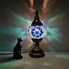 Maimeili Lampada da tavolo in mosaico esotico turco con lampada retro fatta a mano in stile marocchino ombra luci decorative per la camera da letto Natale Halloween Office Art Decor