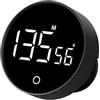 QUMOX Timer Digitale F7 Nero con Manopola, 199 Minuti | Si fissa facilmente su superfici metalliche per un utilizzo stabile e sicuro.