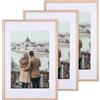 Your Design Set di 3 cornici portafoto 40 x 60 cm, acrilico infrangibile, rovere chiaro