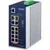 PLANET IGS-4215-8P2T2S switch di rete Gestito L2/L4 Gigabit Ethernet [10/100/1000] Supporto Power over [PoE] Blu, Argento (IP30 Industrial 8-Port - 10/100/1000T 802.3at PoE + 2-Port 100/1000X SFP Managed Switch [-40~ [IGS-4215-8P2T2S]