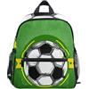 Mnsruu Zainetto per bambini con pallone da calcio su sfondo verde per la scuola materna, ragazzi e ragazze