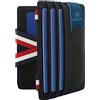 WEST Magic Wallet Portafoglio con Portamonete e Protezione RFID Navy | Portafoglio compatto con bande elastiche resistenti per carte e banconote; confezione regalo inclusa.