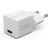 Hama Caricabatterie Rapido, USB-C, PD/Qualcomm®, Super Mini-Charger, 25 W, BLC