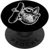 Animal On A Skateboard Graphics Skateboard Bradipo Equitazione Grab Trucco PopSockets PopGrip Adesivo