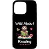 Adorable Sea Otter Animal Lover Custodia per iPhone 15 Pro Max Wild About Reading Fun Sea Otter Bibliotecario di lettura del libro