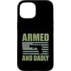 Gun Dad Father Gifts Custodia per iPhone 15 Armato E Papà Divertente Pistola Papà Padre Tiro Umorismo