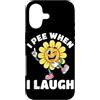 Flower Joke Humor I Pee When I Laugh Fun Custodia per iPhone 17 Io pipì quando rido fiore giallo pipì scherzo umorismo