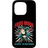 Frog Enthusiast Amphibian Humor Custodia per iPhone 15 Pro Modalità rana attivata Sei stato avvertito umorismo